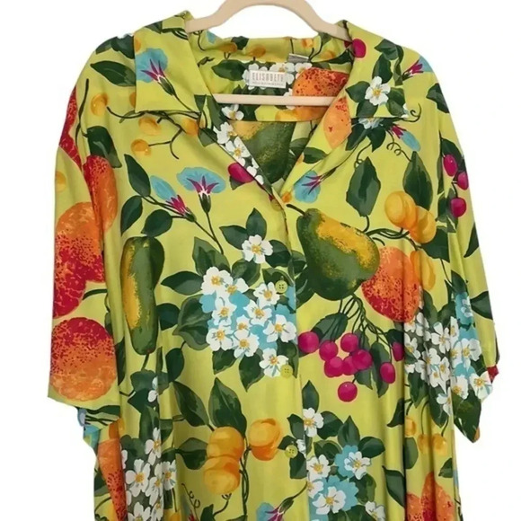 Plus Size Elisabeth by Liz Claiborne Short Sleeve Button Down Top Size 22 - Picture 1 of 9